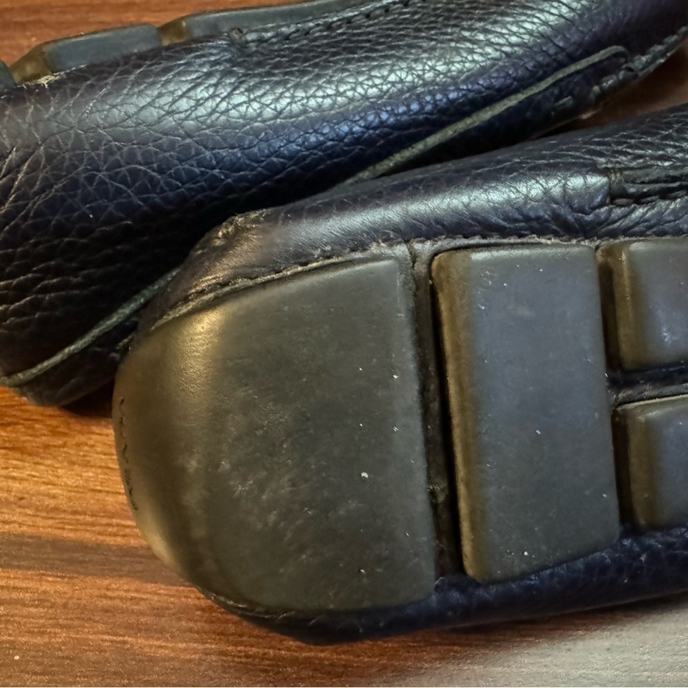 🍁END of YEAR SALE🍁PRADA Black Leather Slip-on Loafers Size 40.5 - Picture 10 of 13
